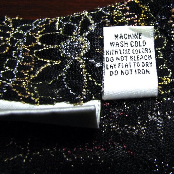 Chico's Metallic Multi-color Embroidered Stretch Mesh Blouse Size 0 Black - Picture 5 of 15